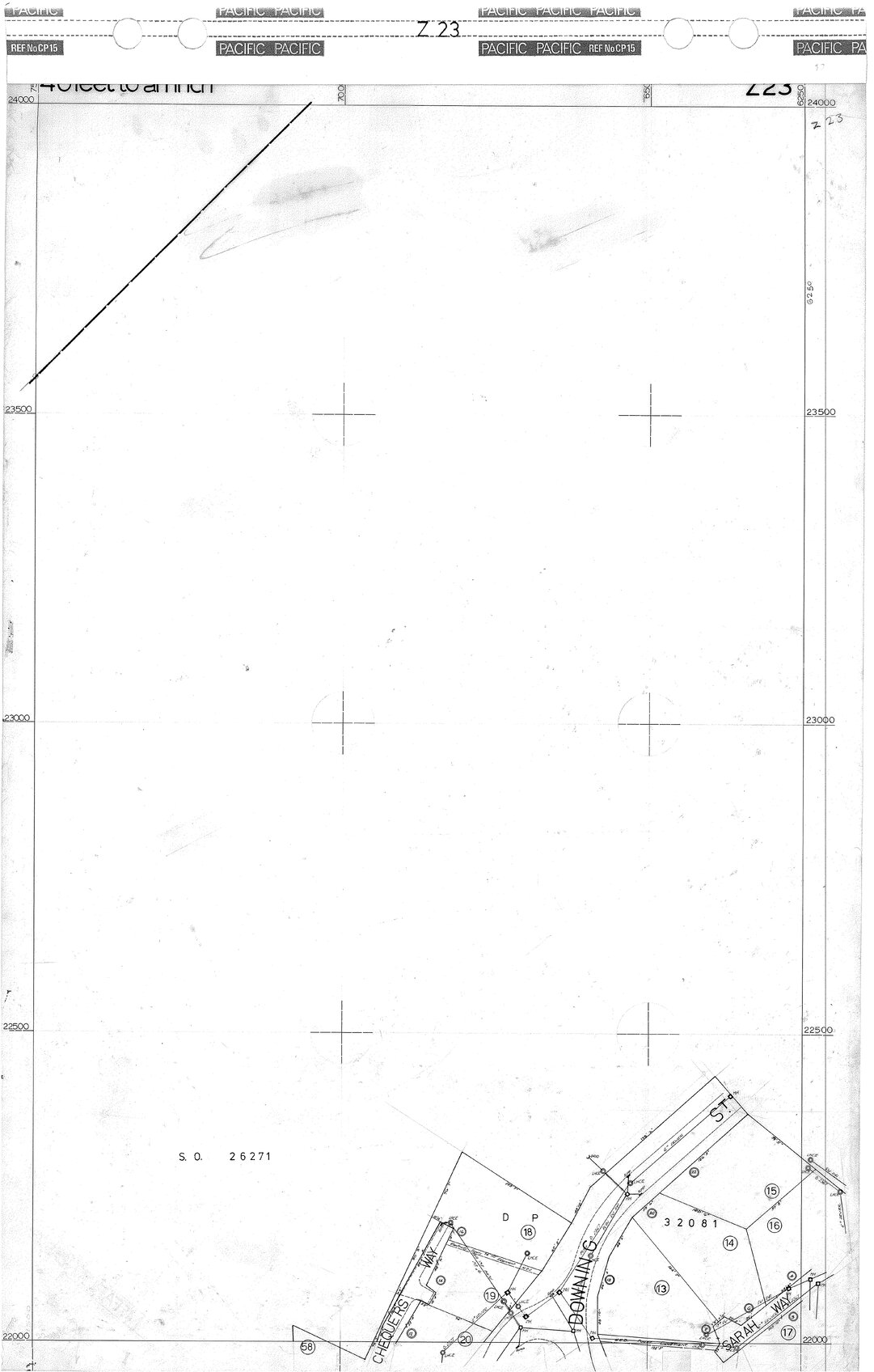 40 Foot to an Inch Record Sheet, sheet Z23