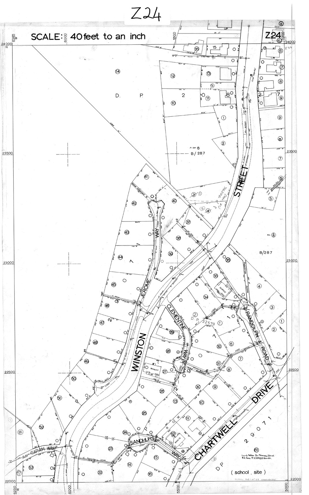 40 Foot to an Inch Record Sheet, sheet Z24