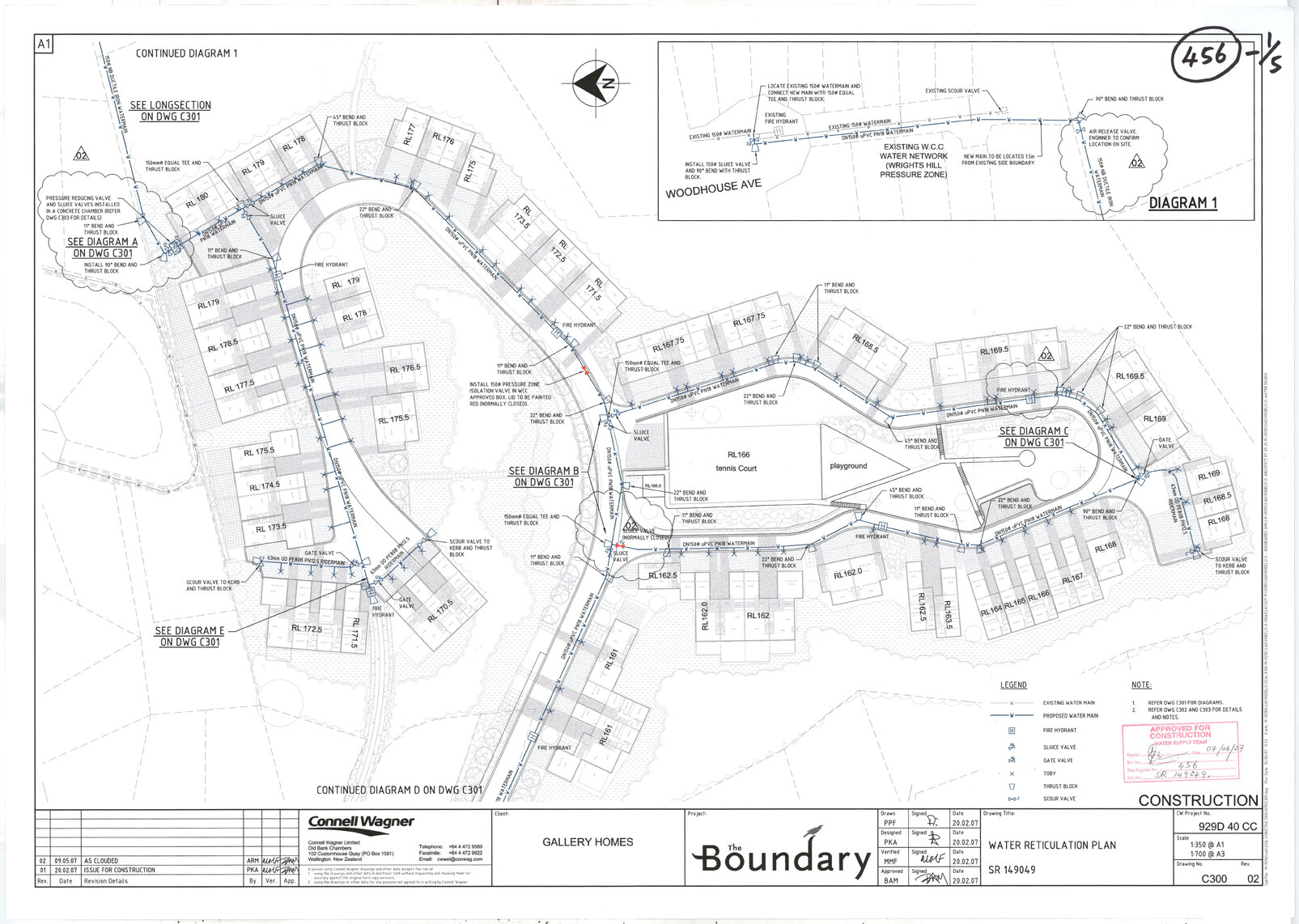 Water reticulation plan - The Boundary - Hazlewood Avenue