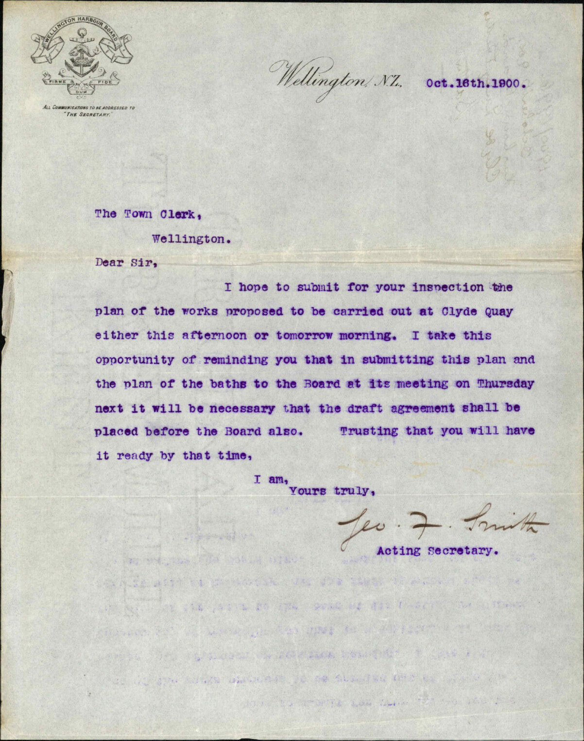 Clyde Quay and Te Aro Baths - Harbour Board