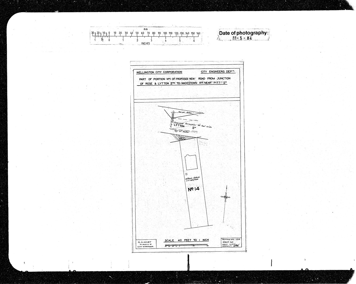 Part of Portion No. 1 of Proposed New Road from Junction of Rose &amp; Lytton Streets to Wadestown Road near Pitt Street