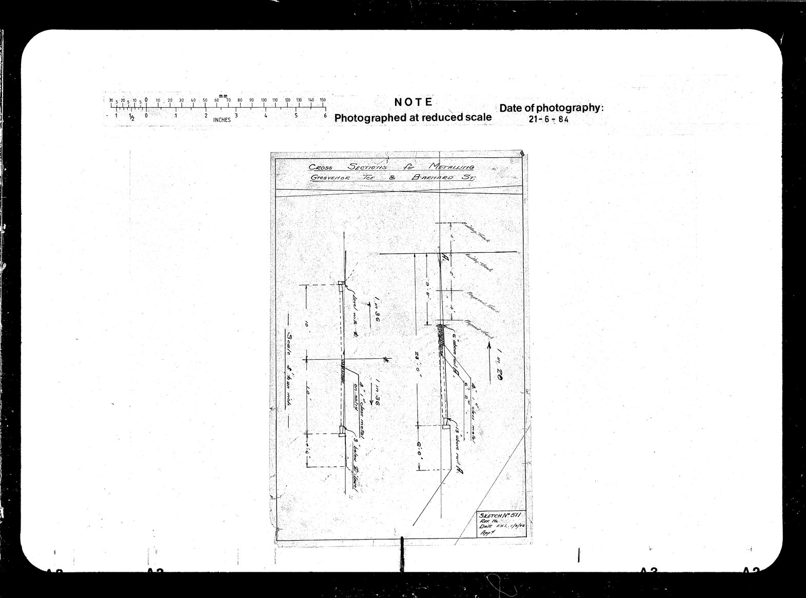 Grosvenor Terrace &amp; Barnard Street Metalling, Cross Section