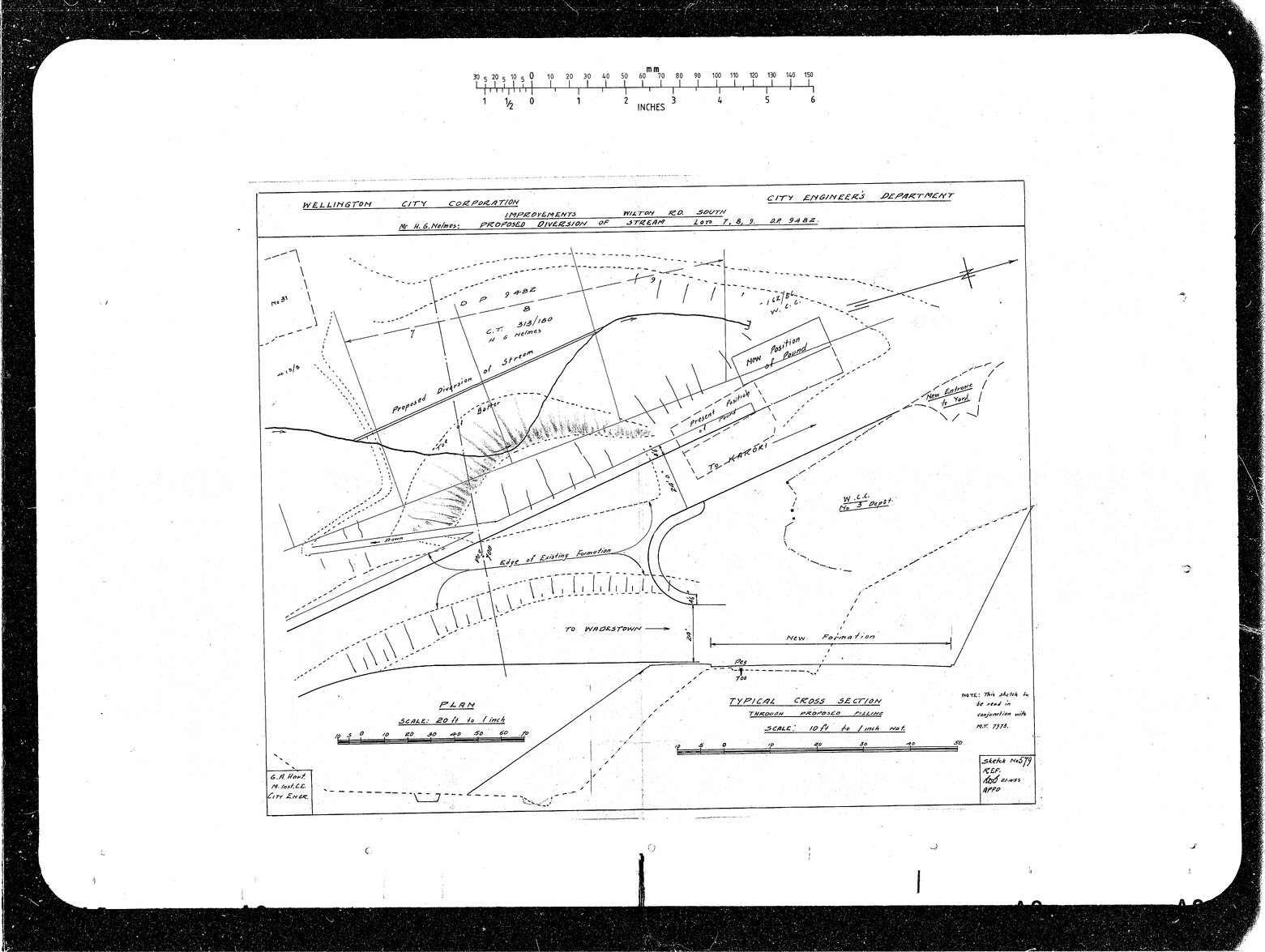 Wilton Road South [Curtis Street], H G Nelmes, Stream Diversion