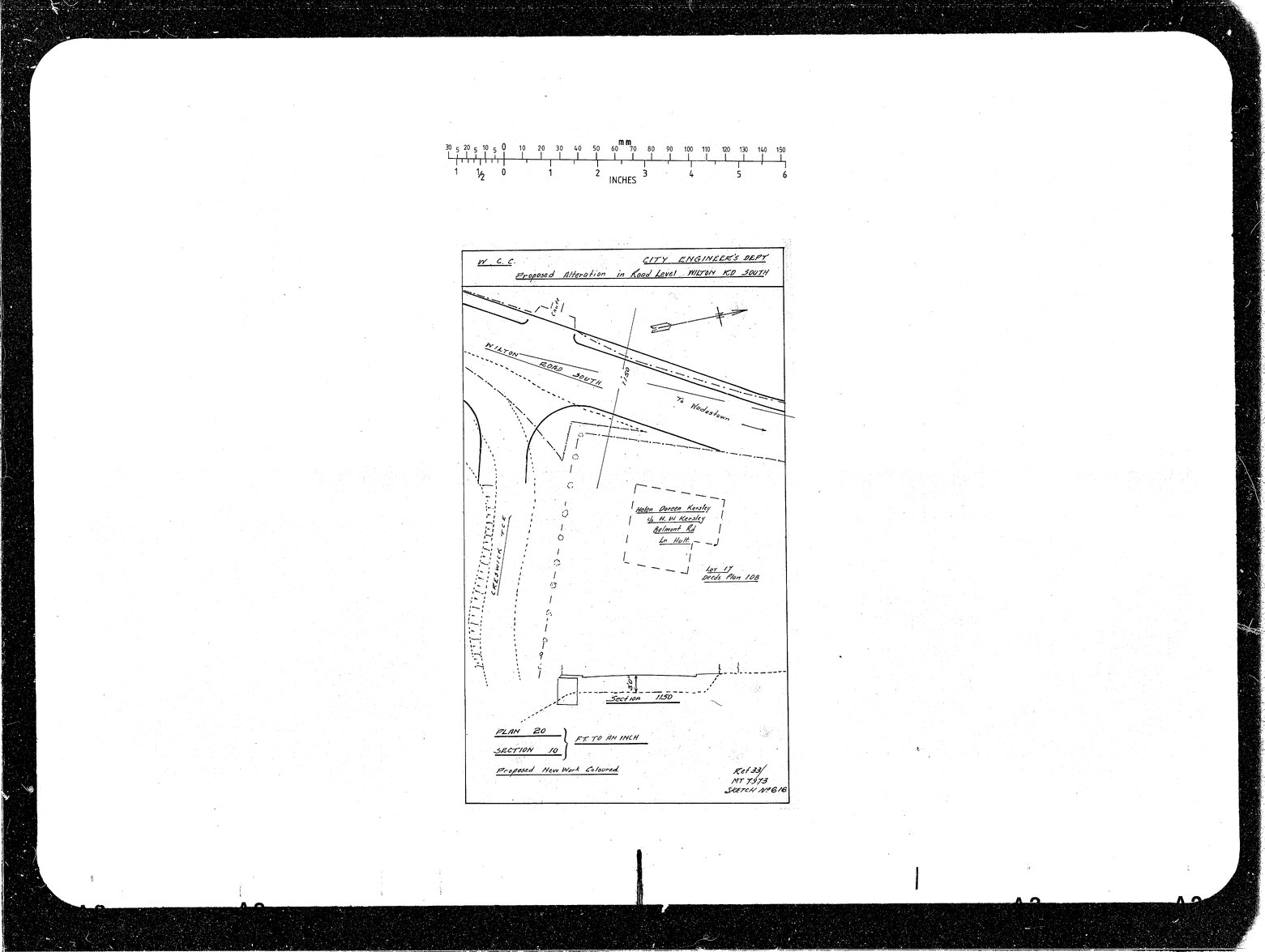Wilton Road South [Curtis Street], Road Level Alteration