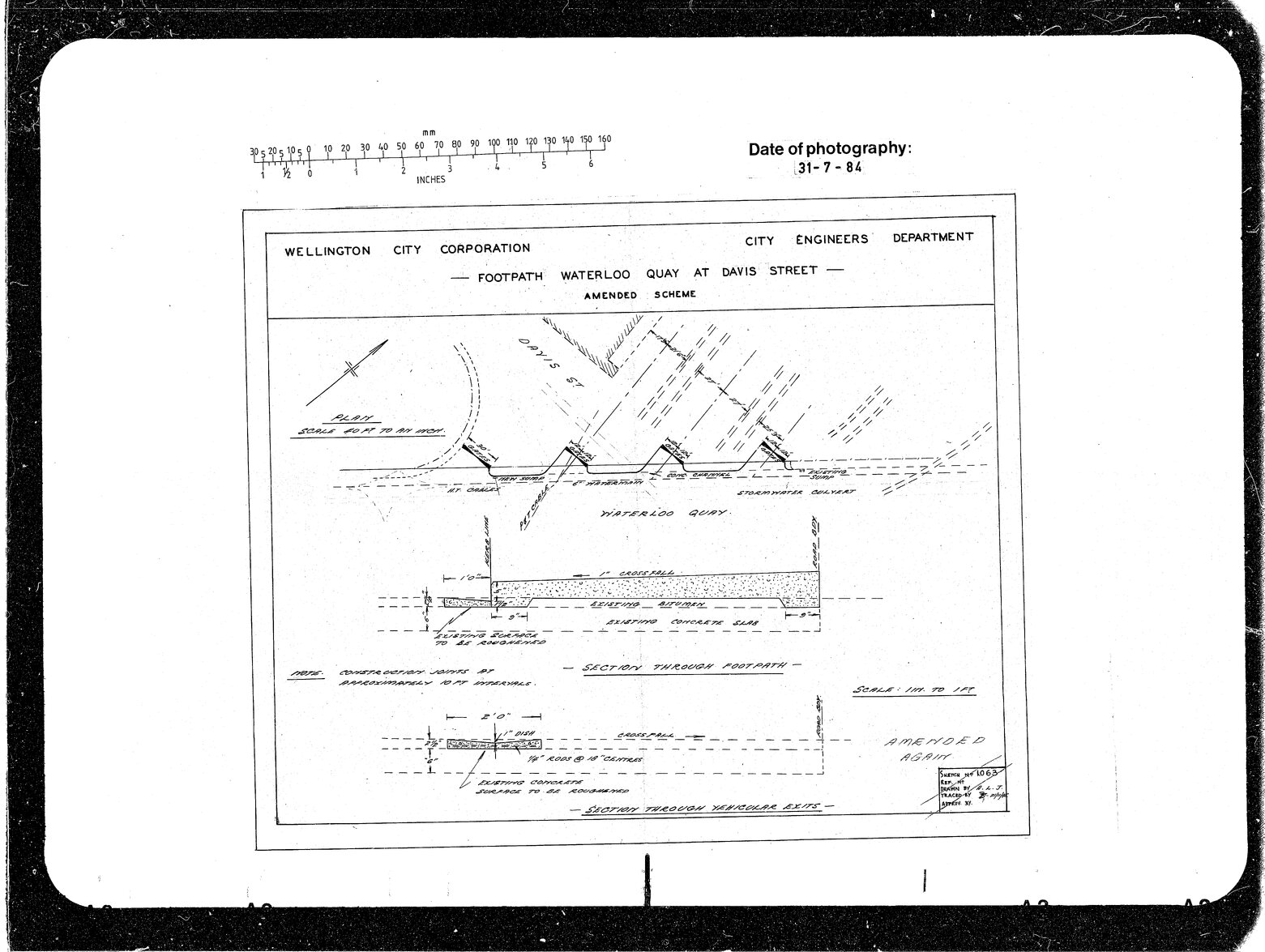 Adjustments to Footpaths, Waterloo Quay &amp; Davis Street