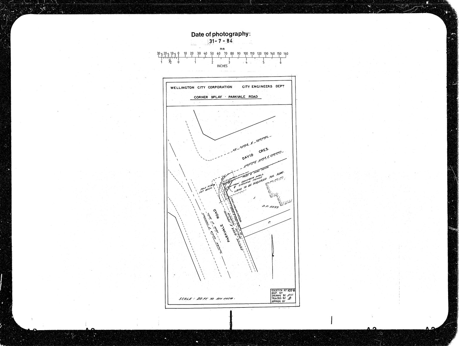Corner Splay, Parkvale Road, David Crescent
