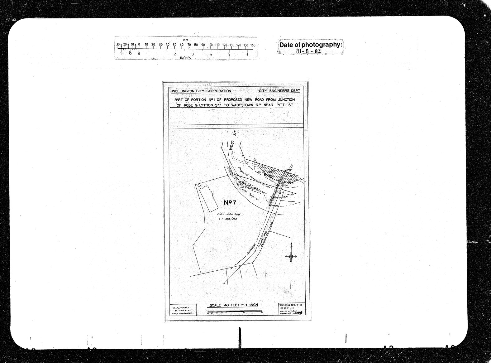 Wade Street Extension, Taking Land, C J Gray