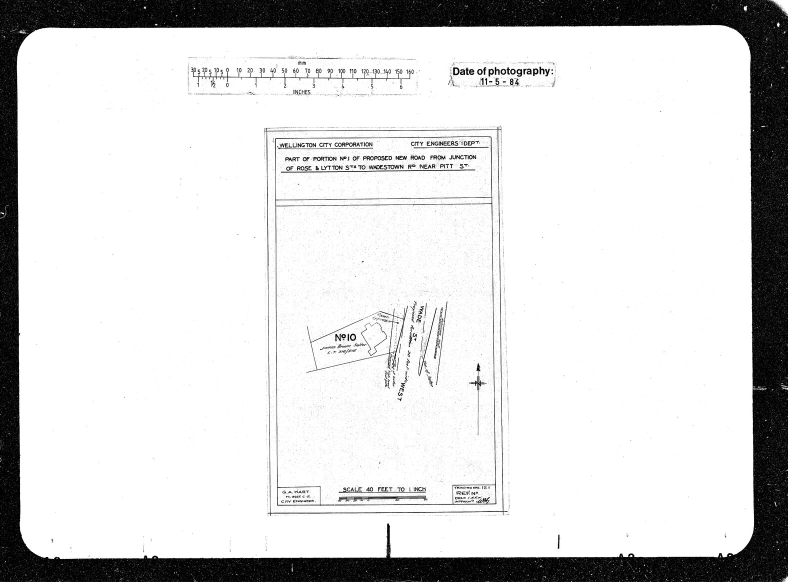 Wade Street Extension, Taking Land, J B Satler