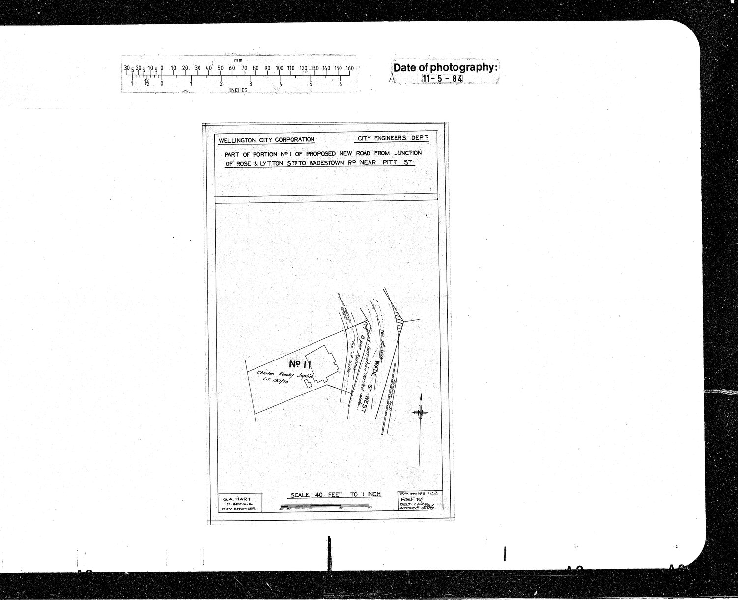 Wade Street Extension, Taking Land, C R Joplin