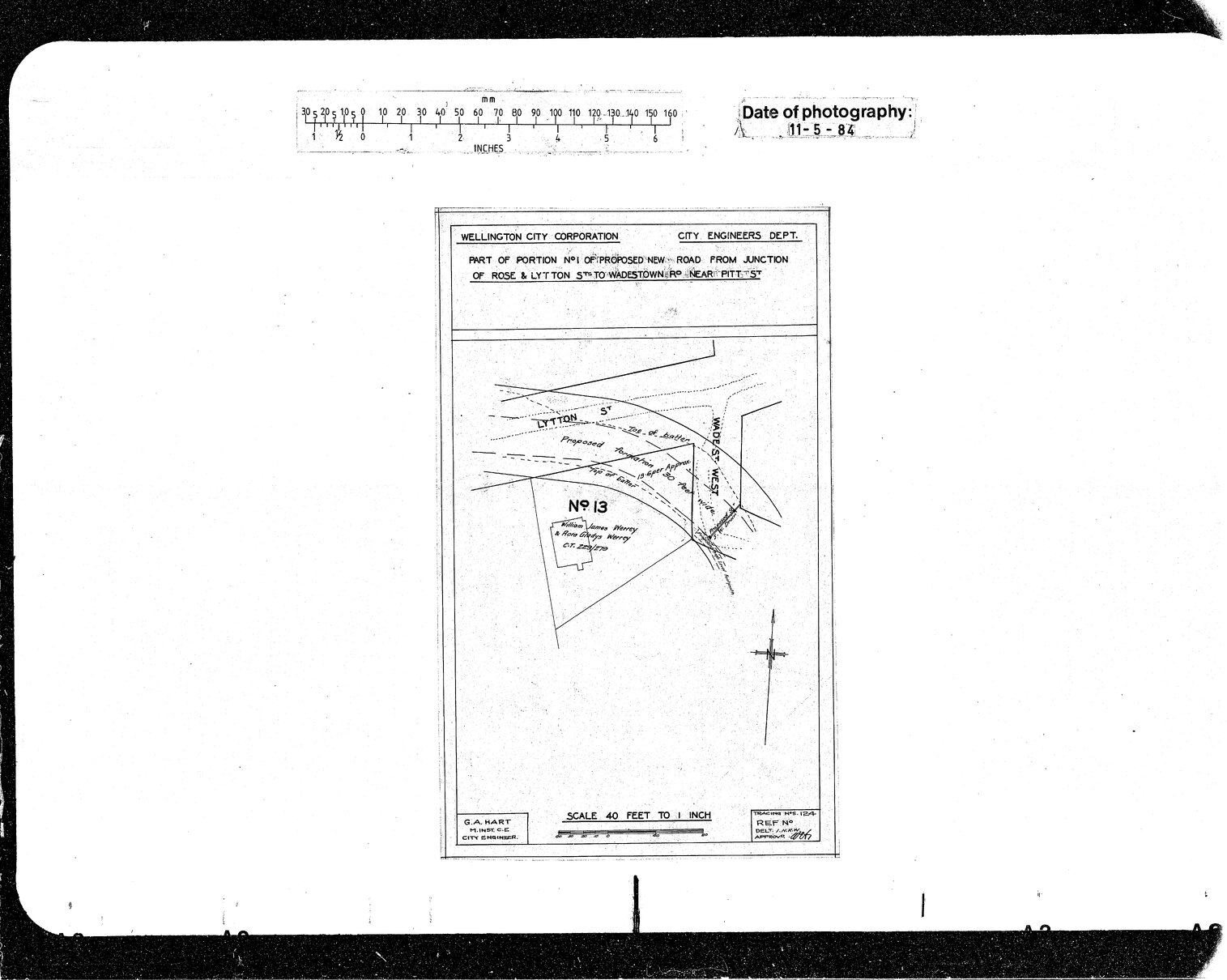 Wade Street Extension, Taking Land, W J &amp; F G Werrey