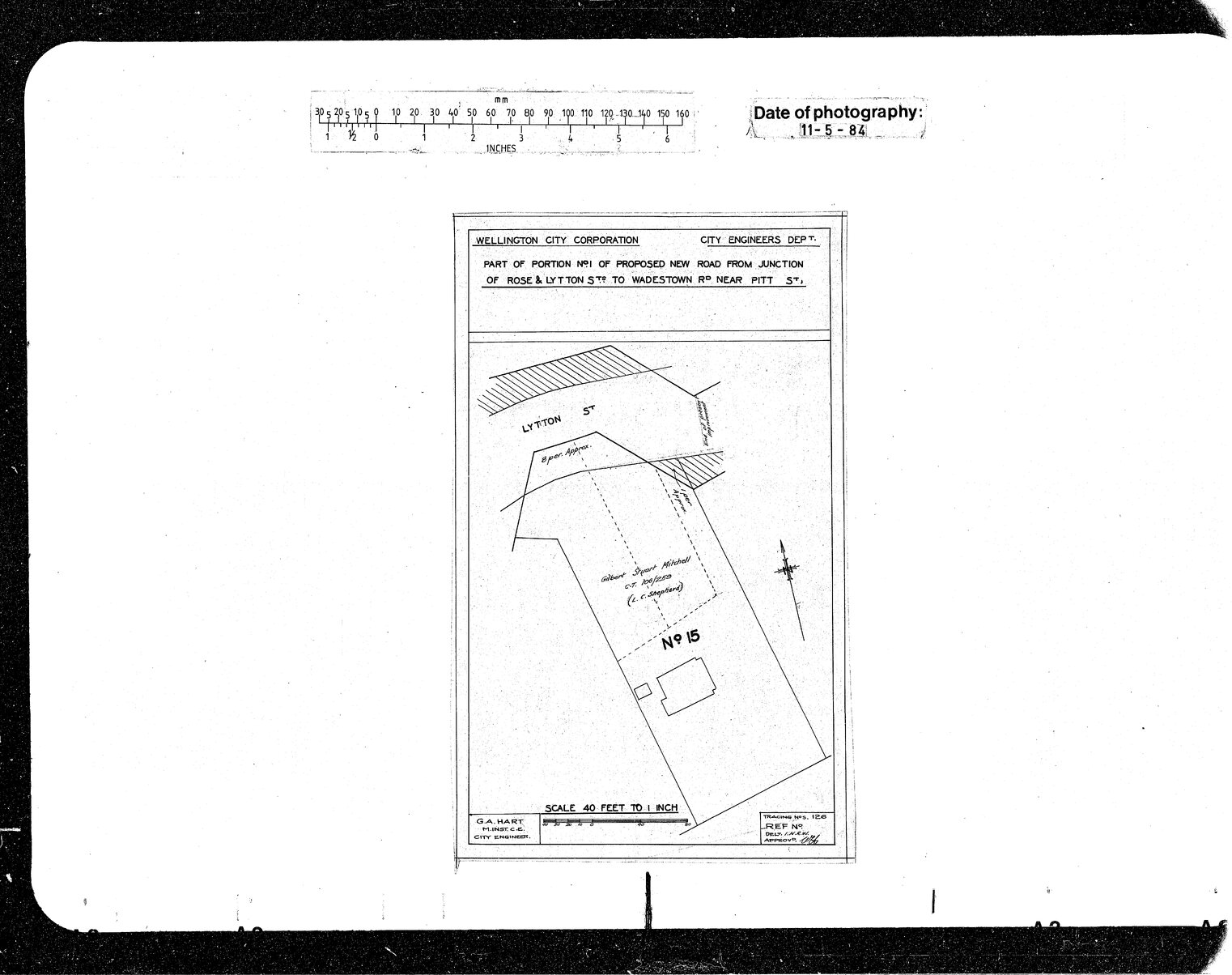Wade Street Extension, Taking Land, G S Mitchell
