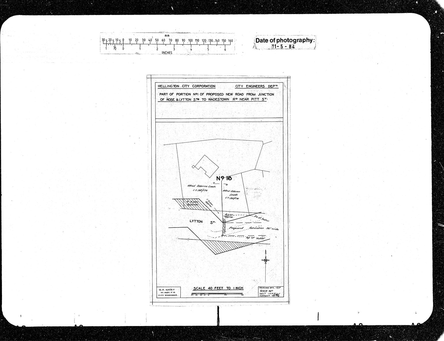 Wade Street Extension, Taking Land, A O Leach
