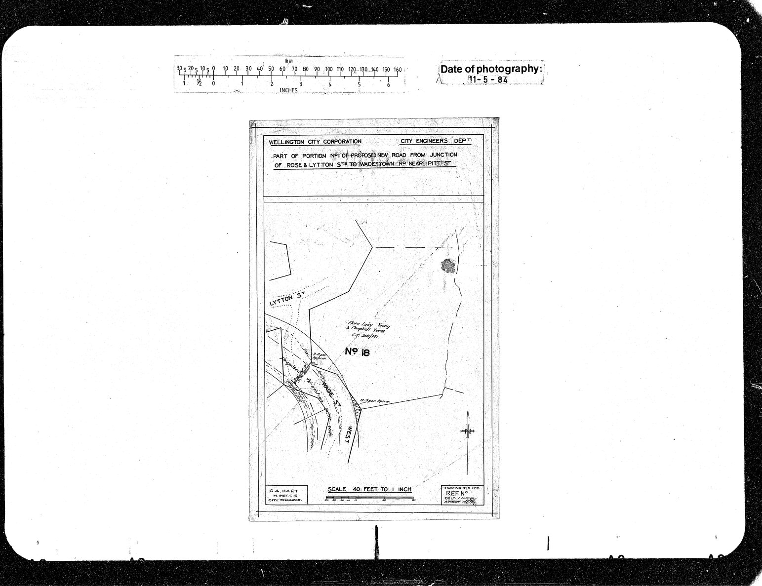 Wade Street Extension, Taking Land, F L &amp; C Young