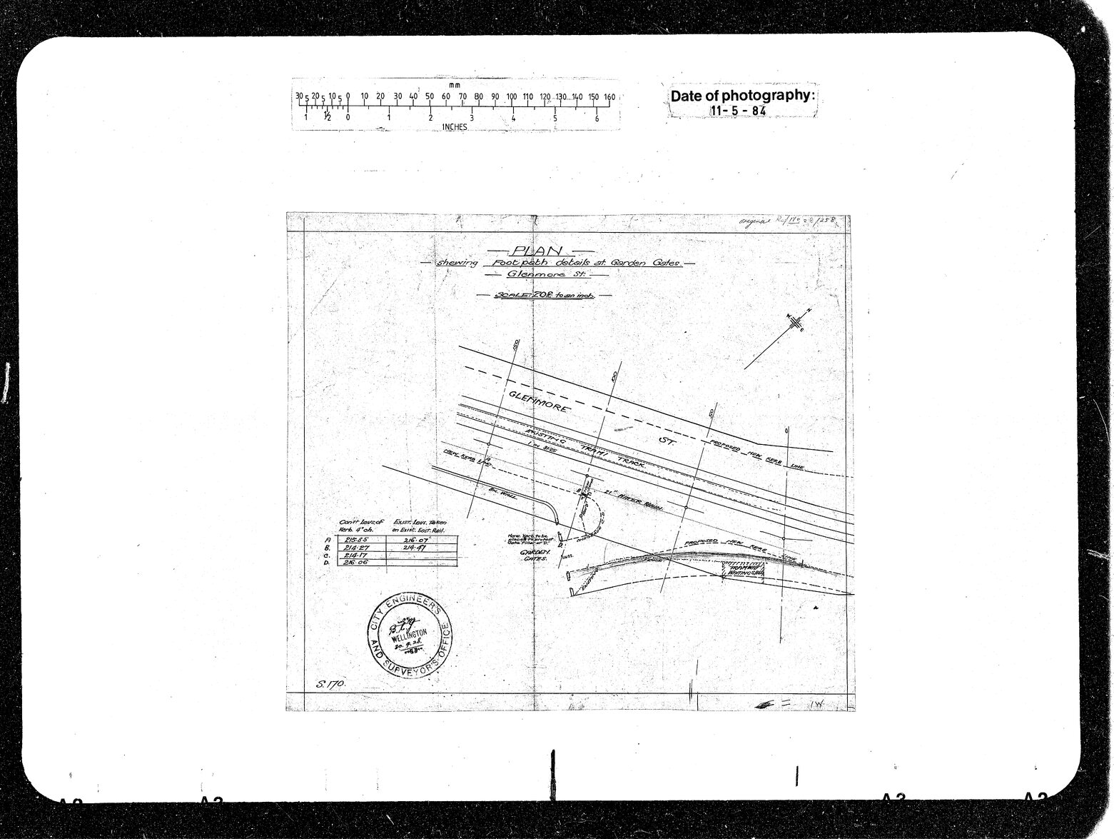 Glenmore Street Widening Details, Garden Gates