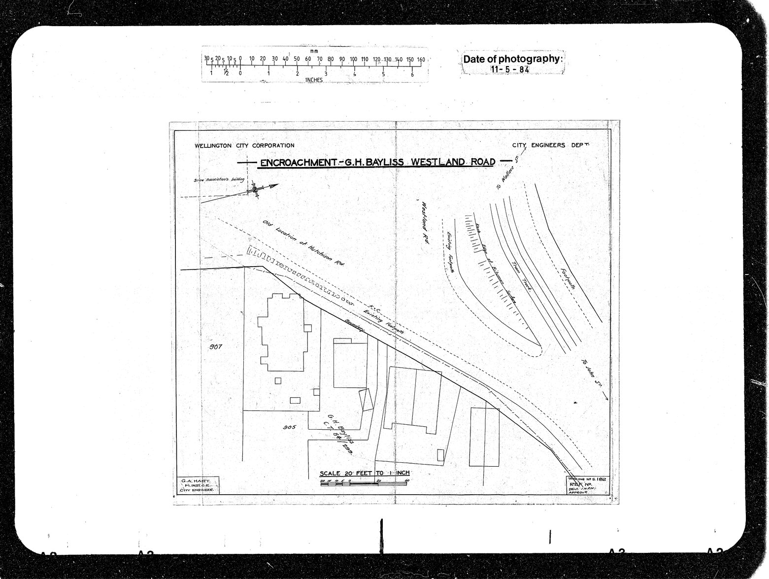 Hutchinson Road Encroachment, G H Bayliss