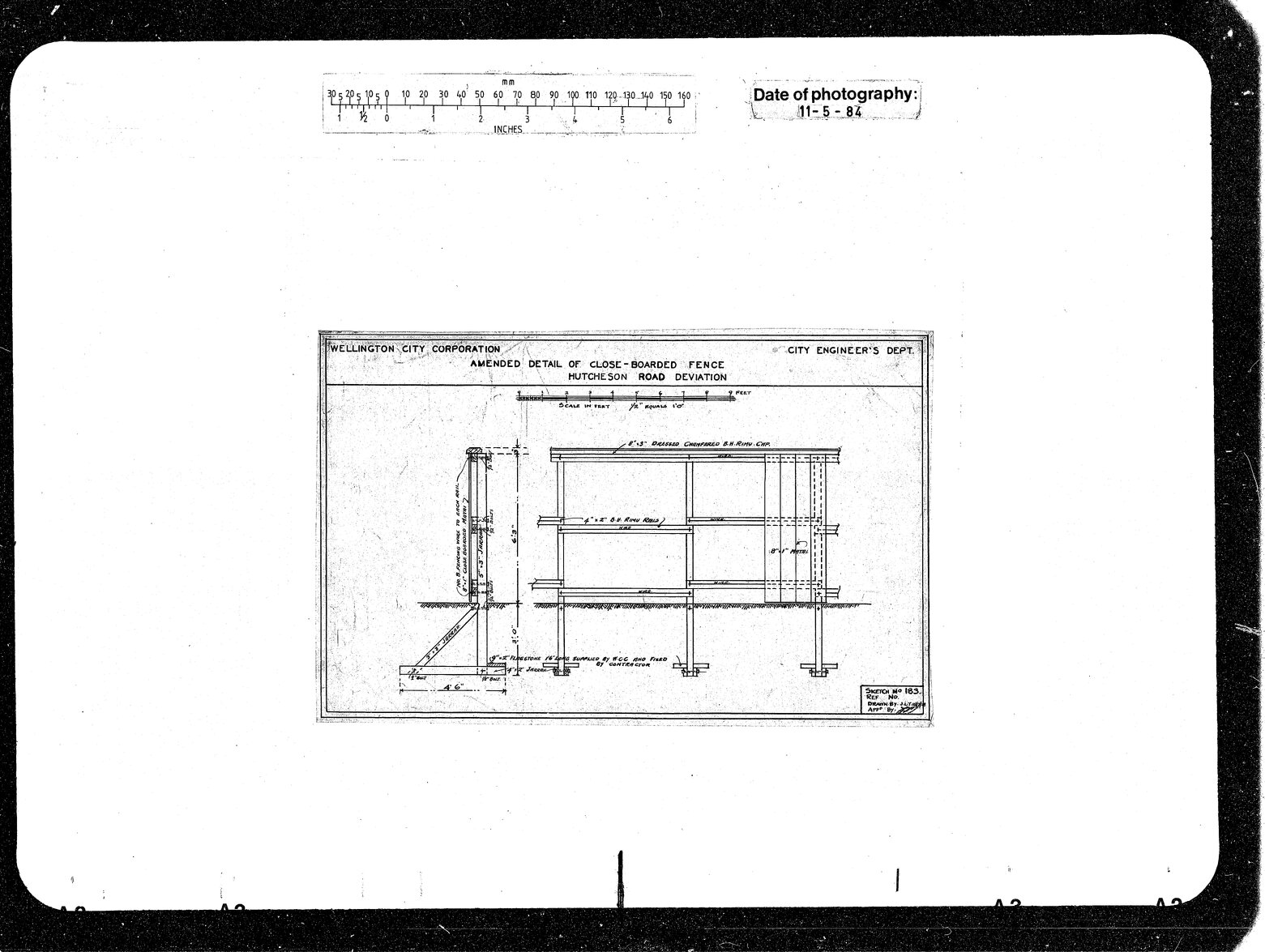 Hutchinson Road, Amended Detail, Close Boarded Fence