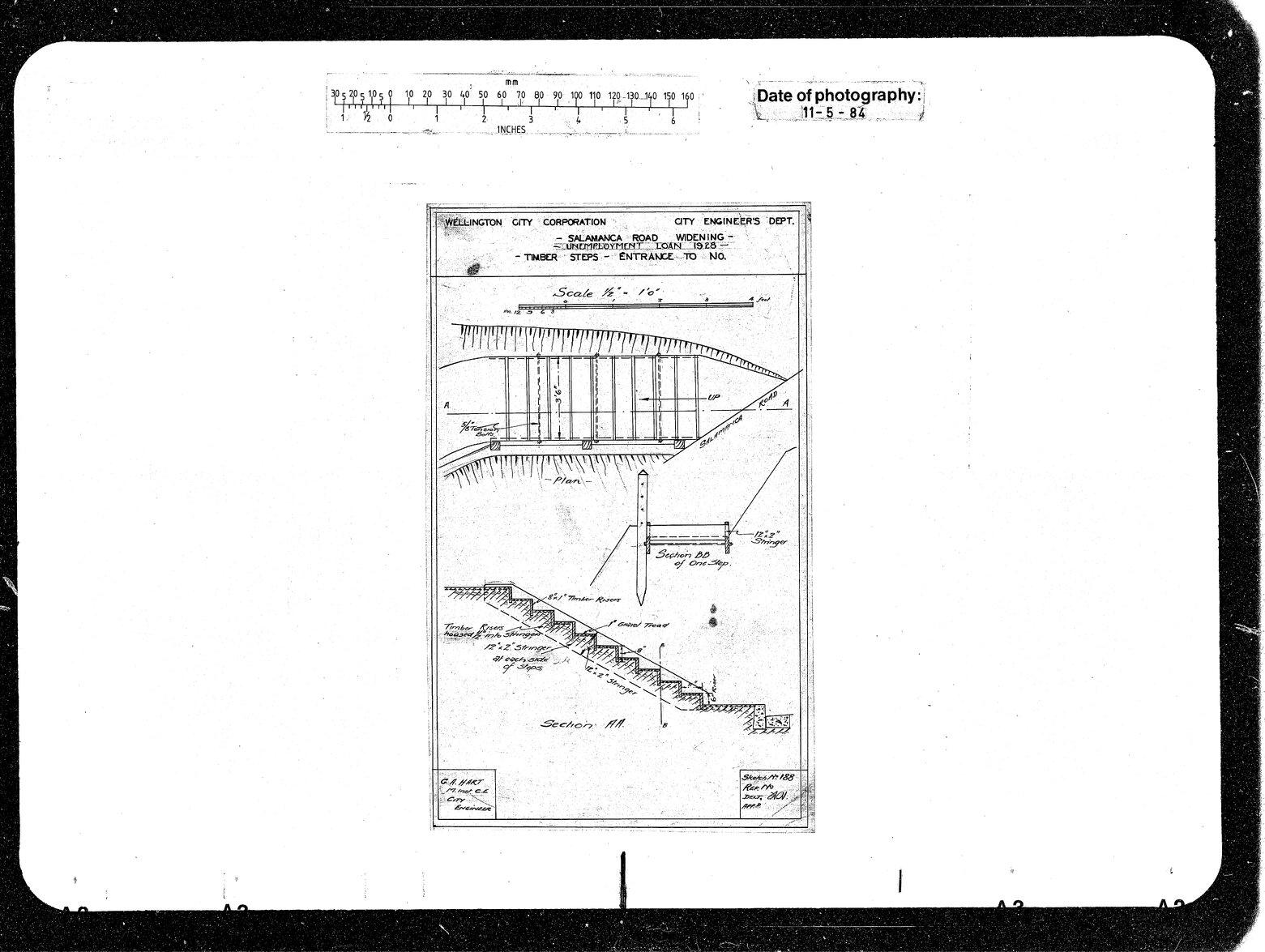 Salamanca Road Widening, Entrance Timber Steps