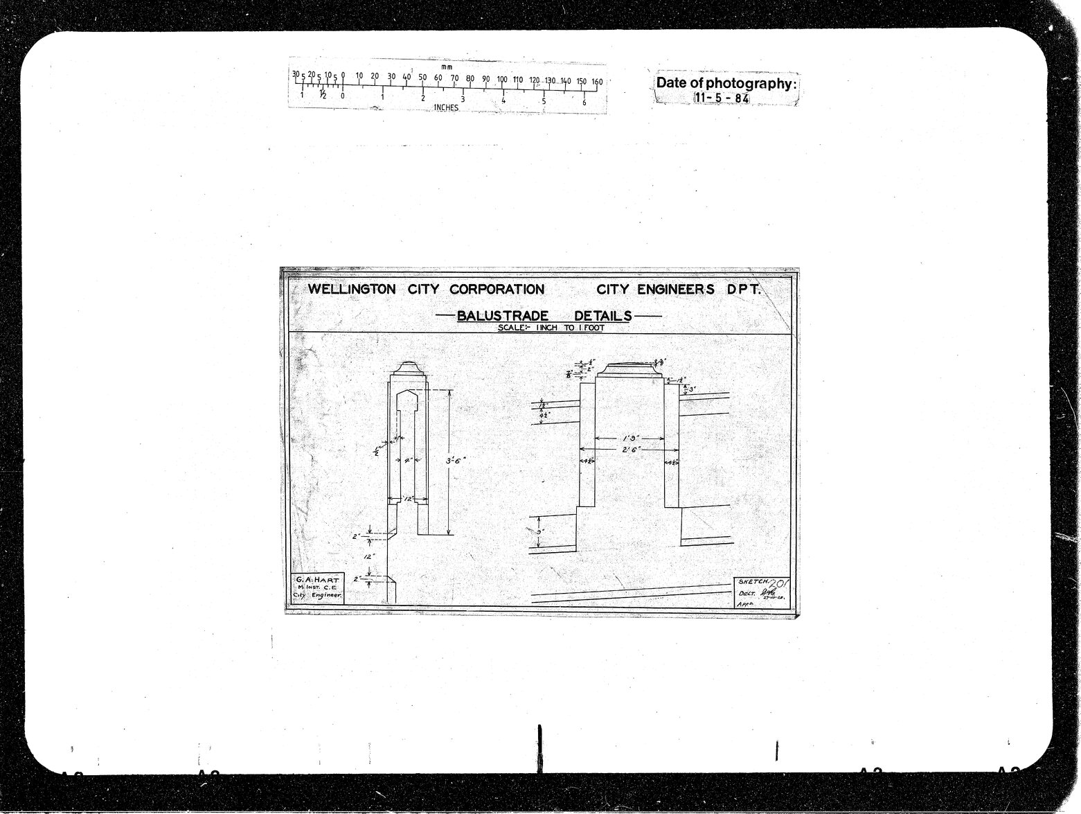 Glasgow Street Widening, Balustrade Details