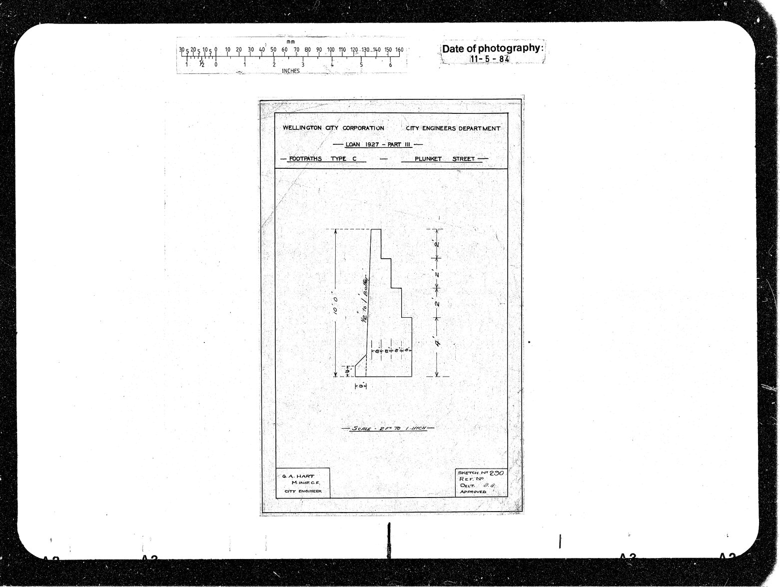 Plunket Street, Gravity Wall, Sections