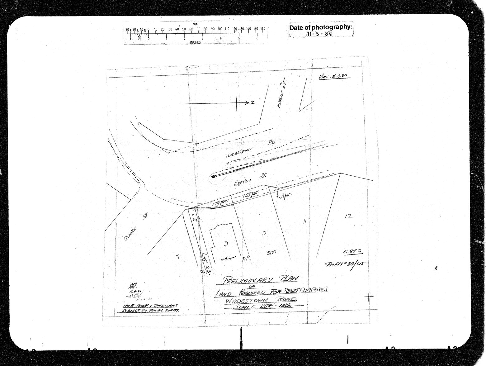 Wadestown Road, Land Required