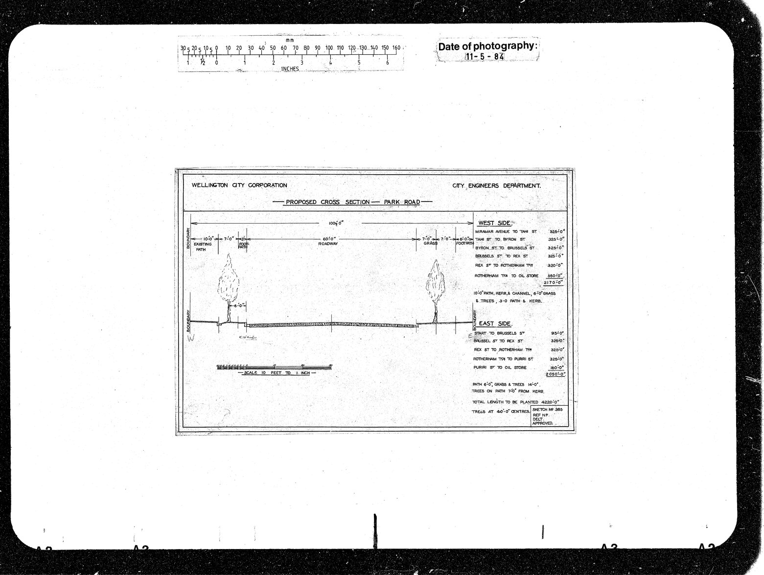 Park Road, Proposed Cross Section