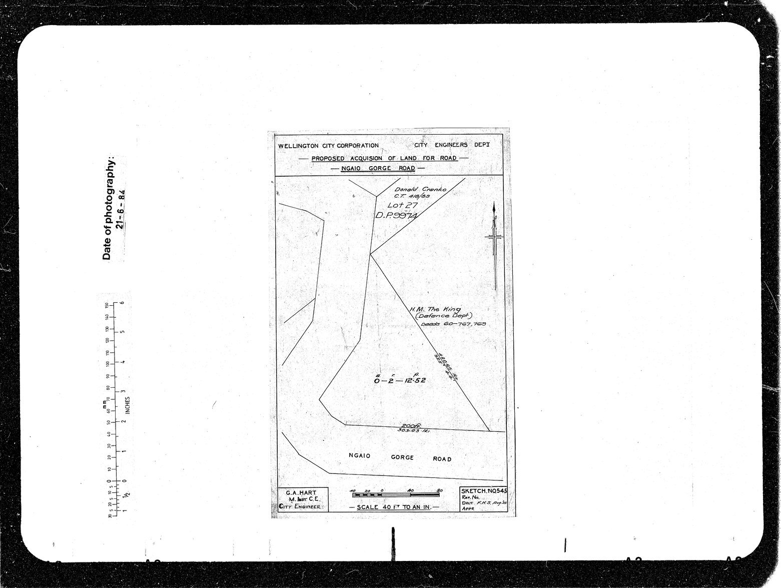 Ngaio Gorge Road, Acquisition of Land