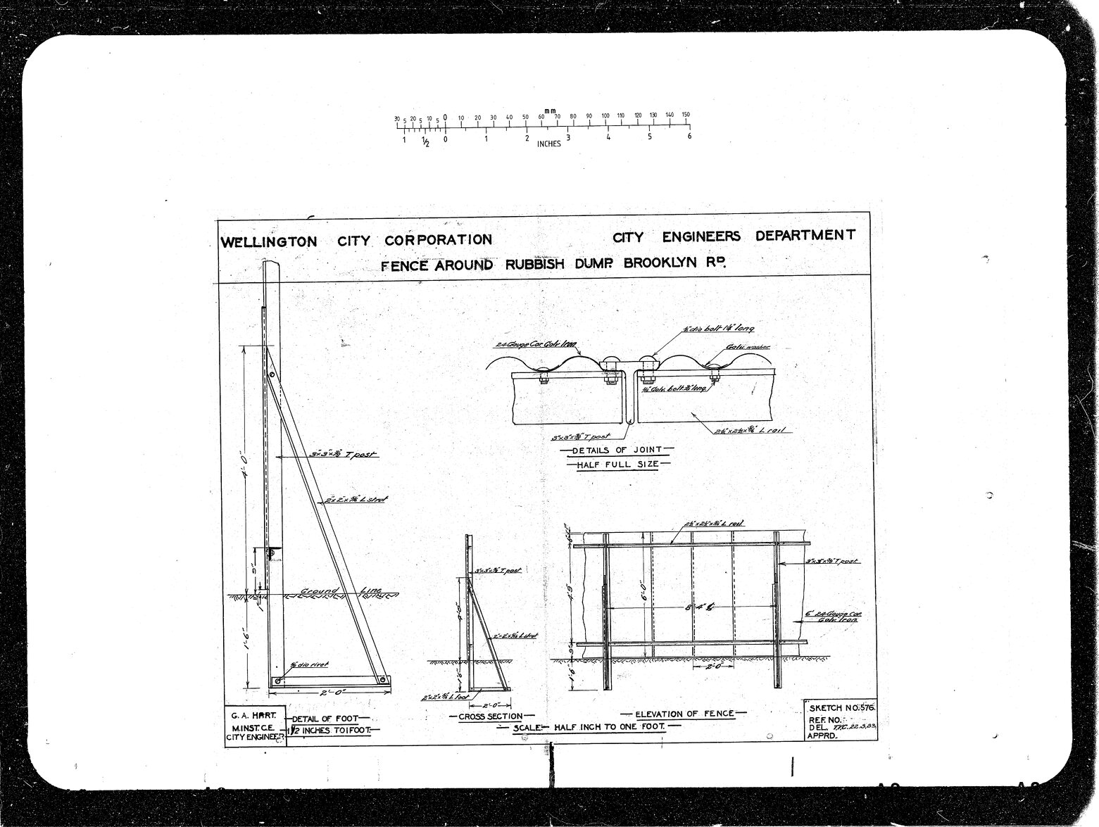 Fence Around Rubbish Dump. Brooklyn Road