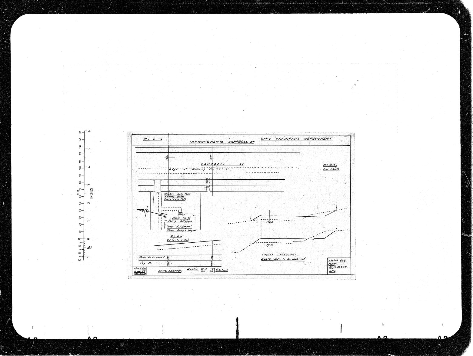 Campbell Street Improvements, Road Levels, E A Sargent