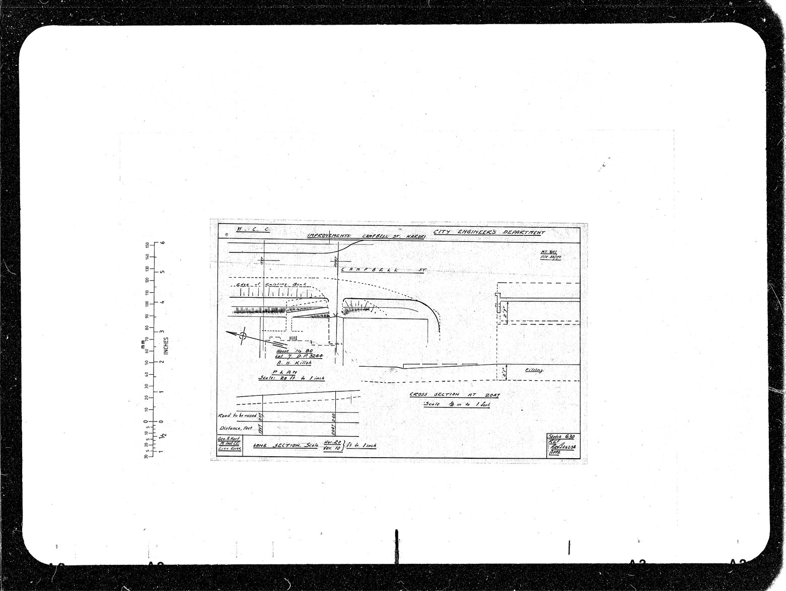 Campbell Street Improvements, Road Levels, A H Killoh