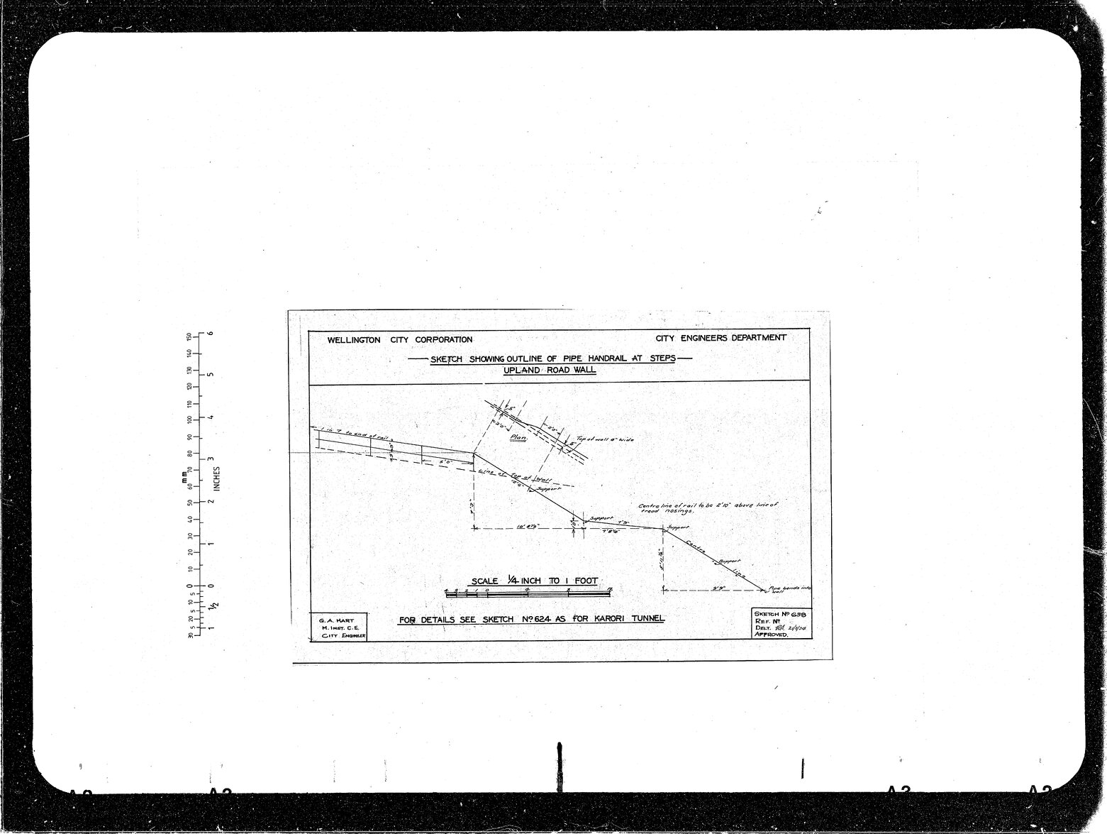 Upland Road Wall Pipe Handrail Outline