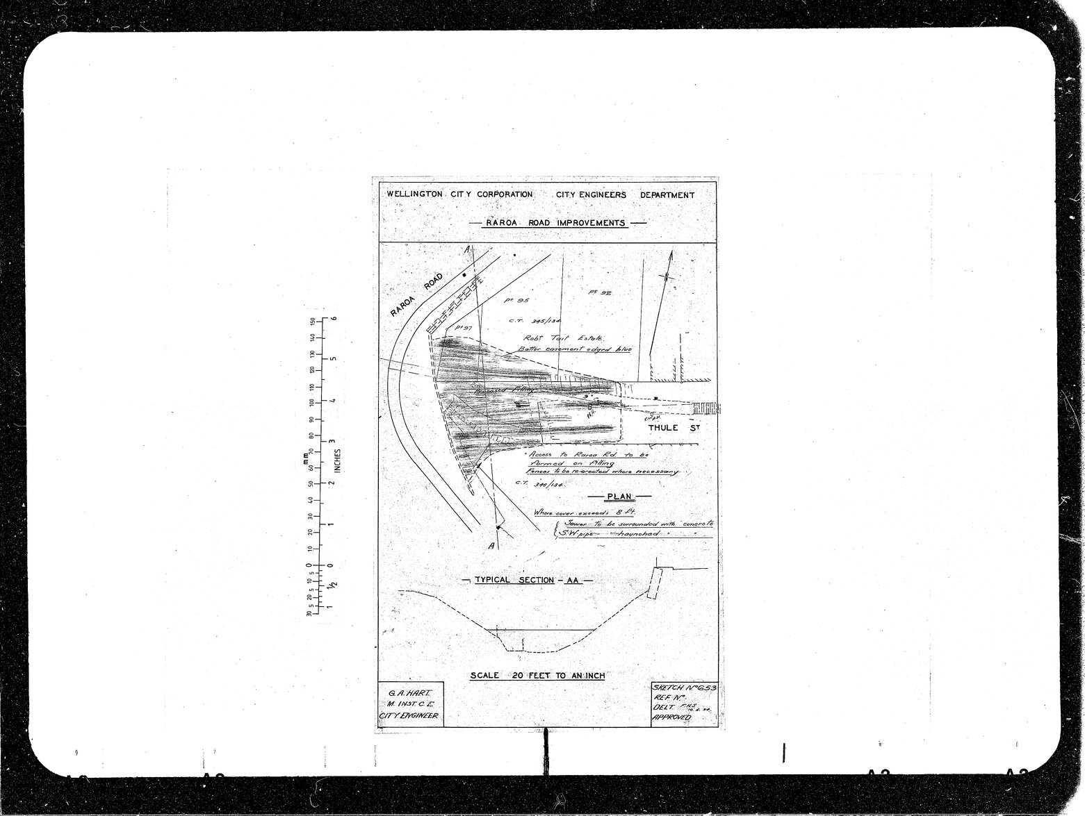 Raroa Road Improvements, Thule Street, Batter