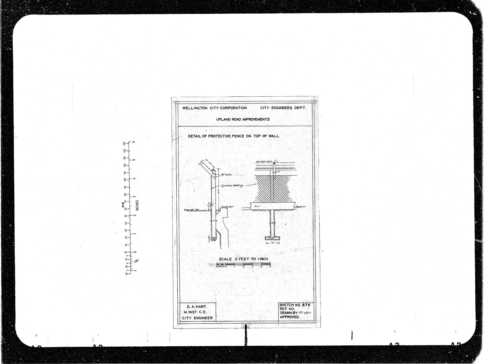 Upland Road Improvements, Details of Fence