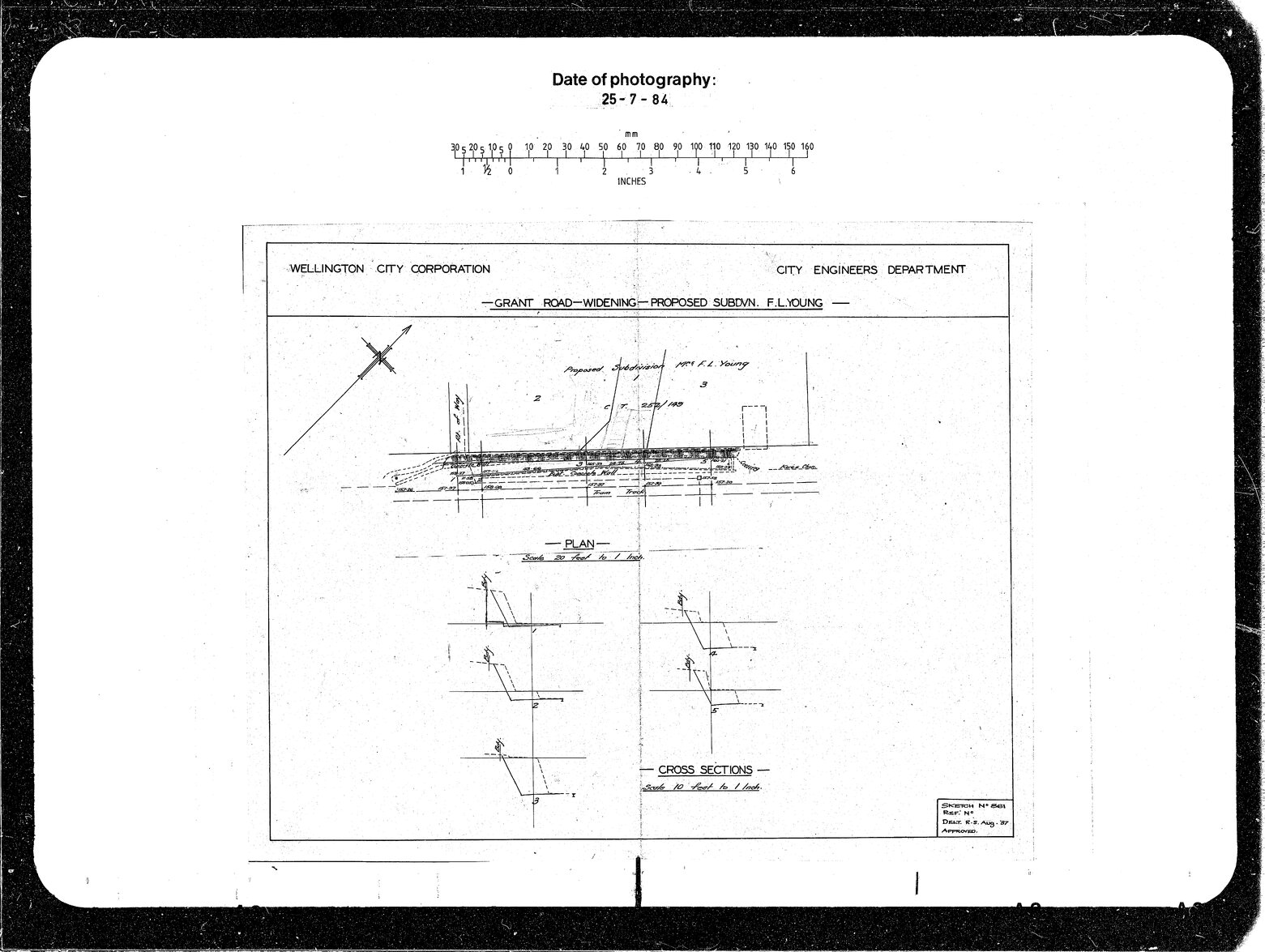 Grant Road Widening, Sub Division, F L Young