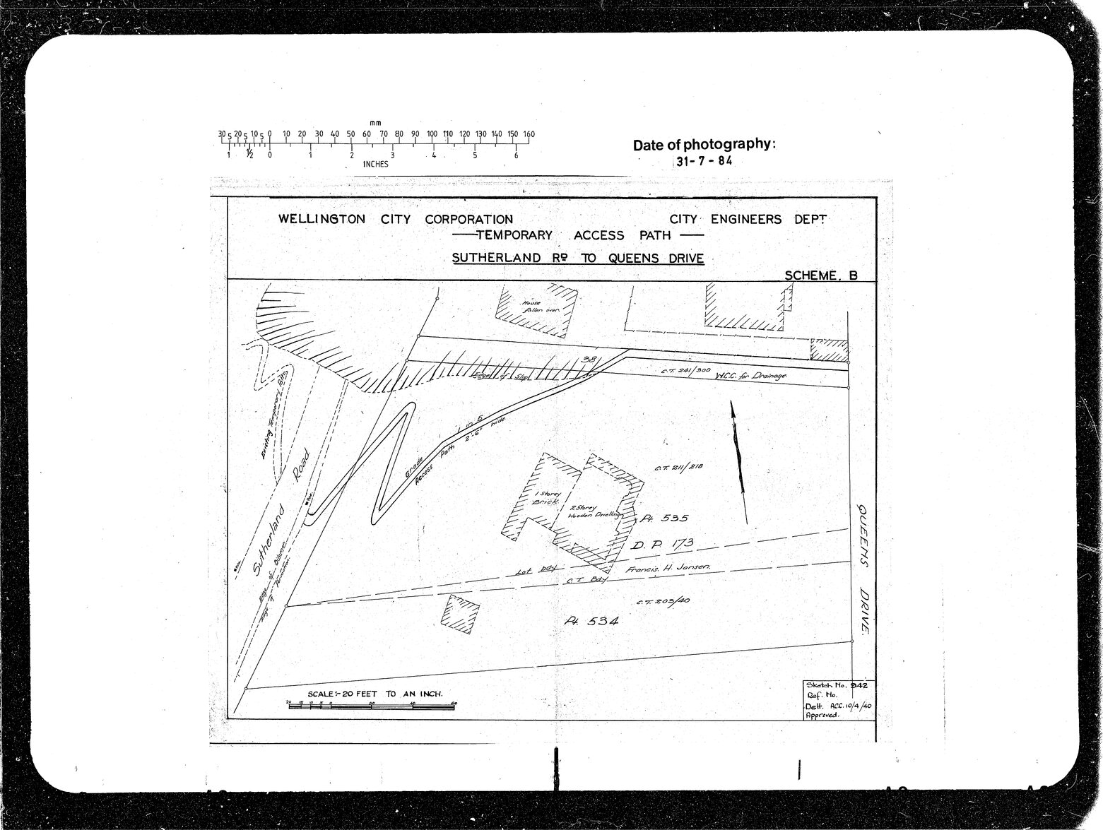 Sutherland Road, Access Path, Scheme 'B'