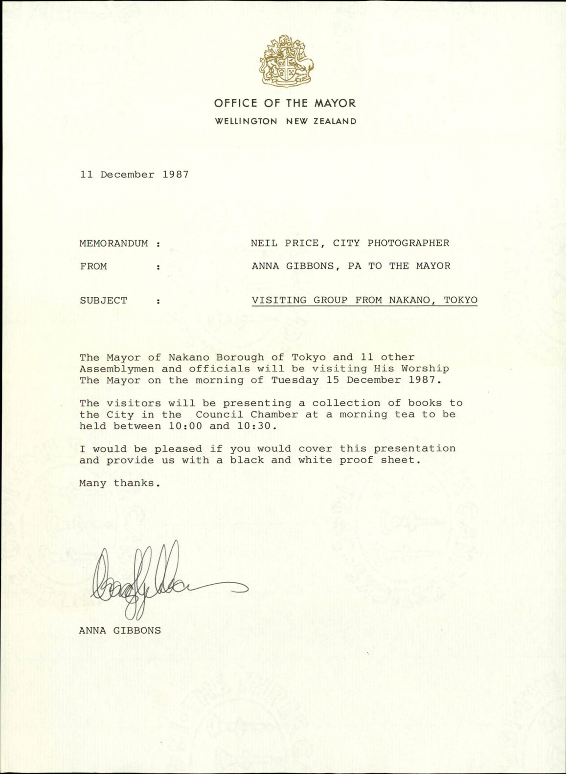 Visit from Nakano, Japan