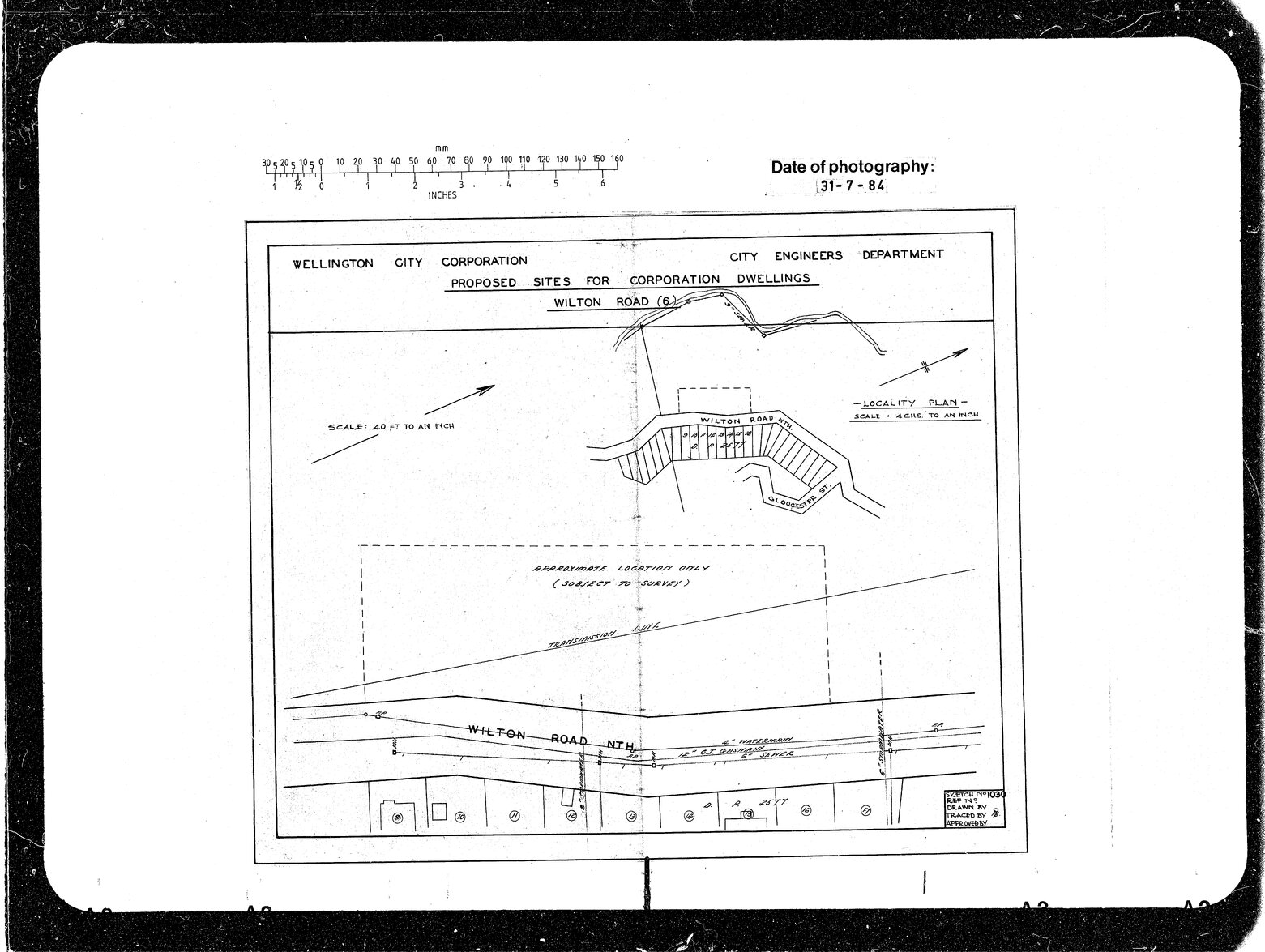 Proposed Site for Corporation Dwellings, Wilton Road North