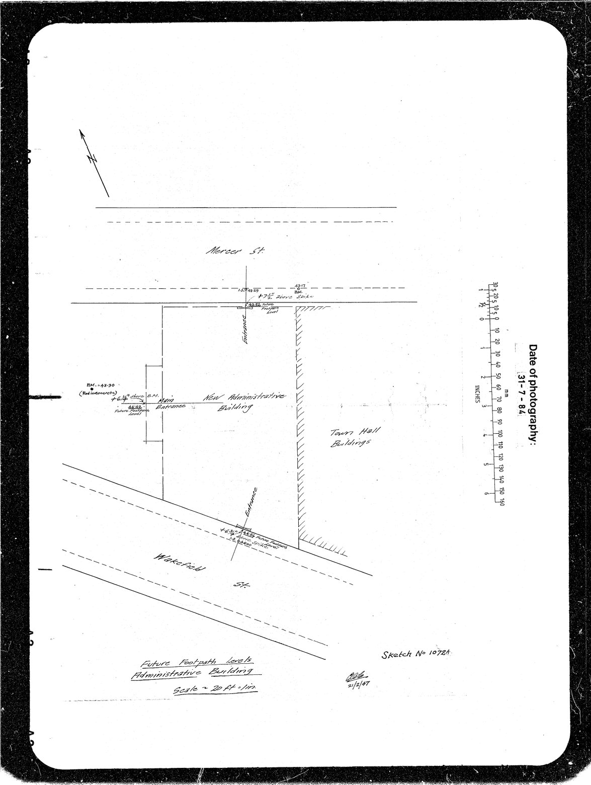 Wakefield Street, Future Footpath Levels at Administrative Building
