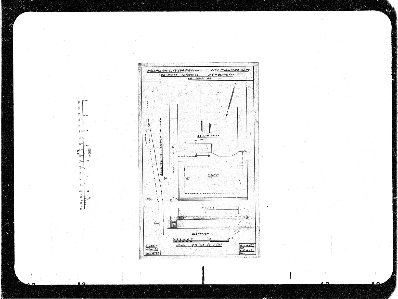 259 Karori Road, Proposed Entrance, B H Burns