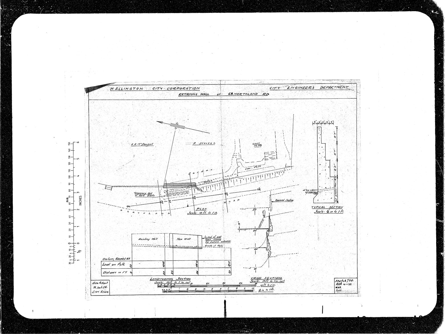Northland Road, No.68, Retaining Wall
