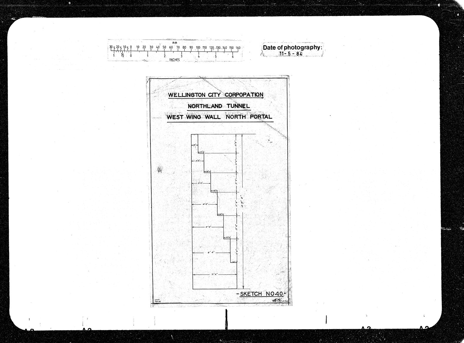 Northland Tunnel, West Wing Wall, North Portal