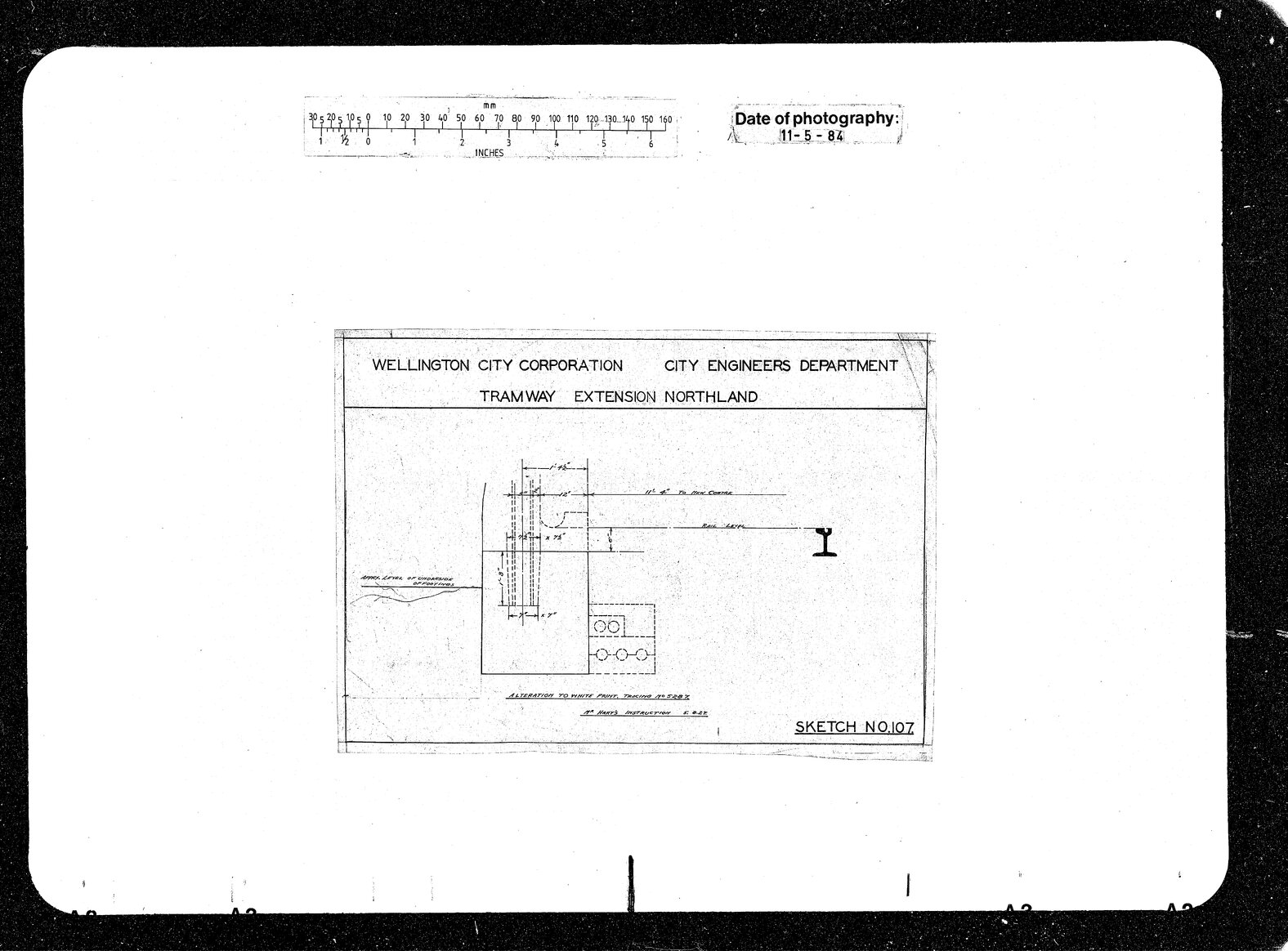 Northland Tramway Extension, Alterations, City Engineer's Instructions