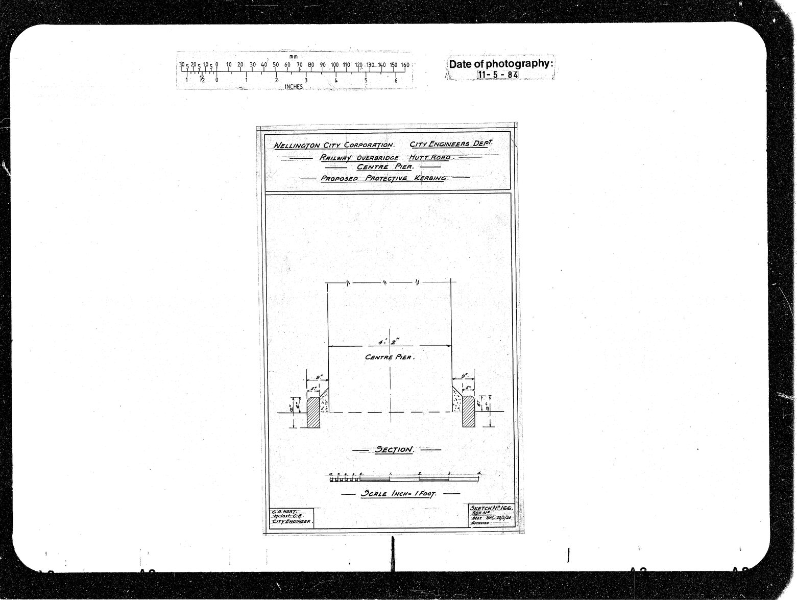 Hutt Road, Centre Pier Railway Over Bridge Kerbing