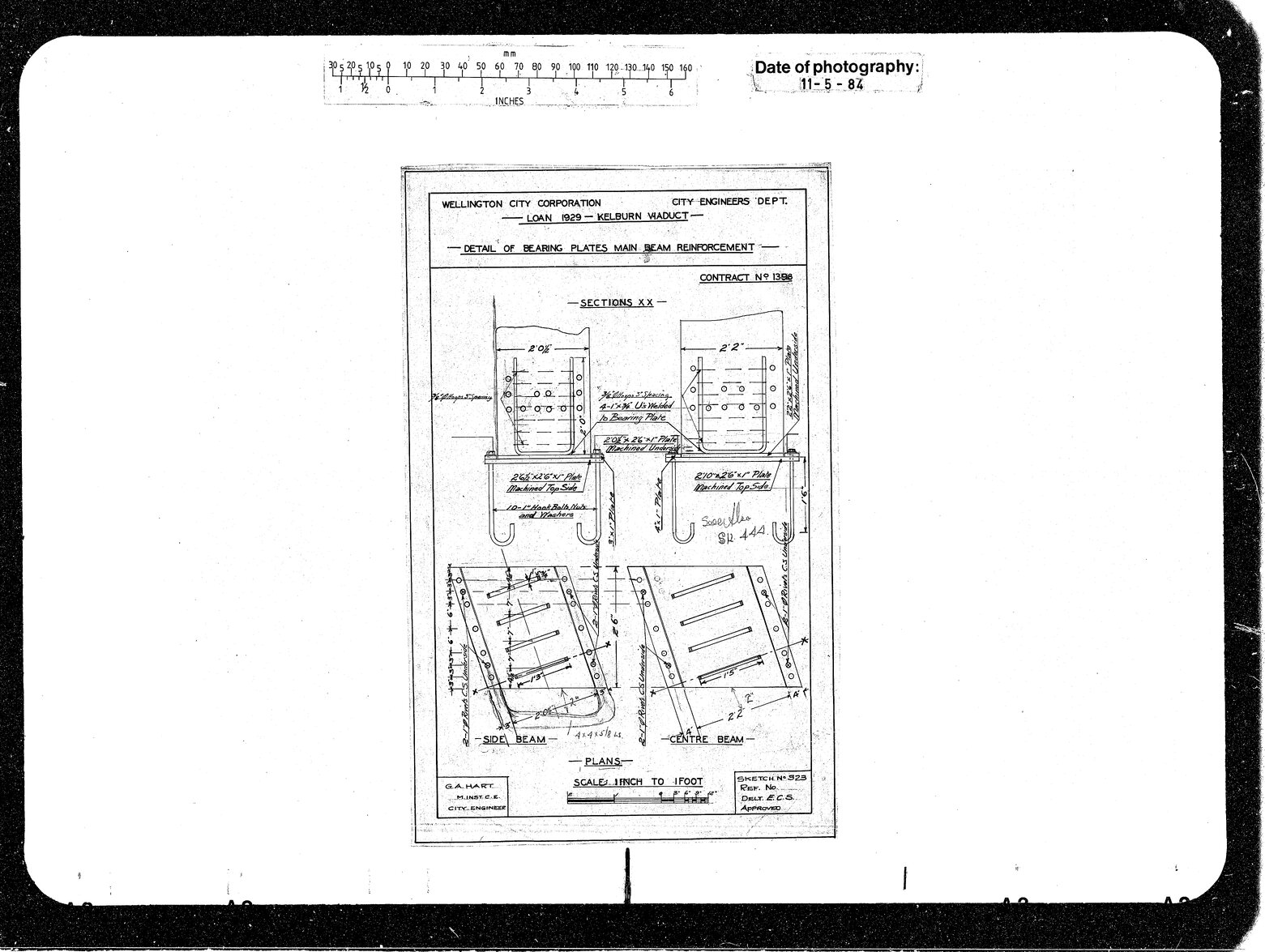 Kelburn Viaduct, Bearing Plats M. Beam Reinforcement