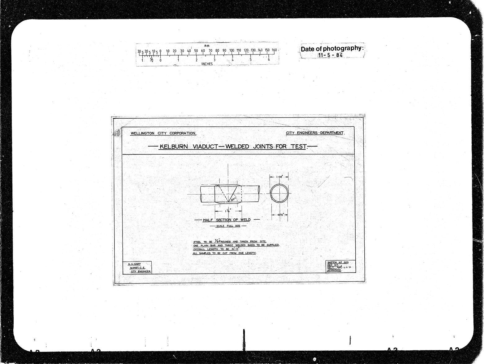 Kelburn Viaduct, Welded Joints for Tests