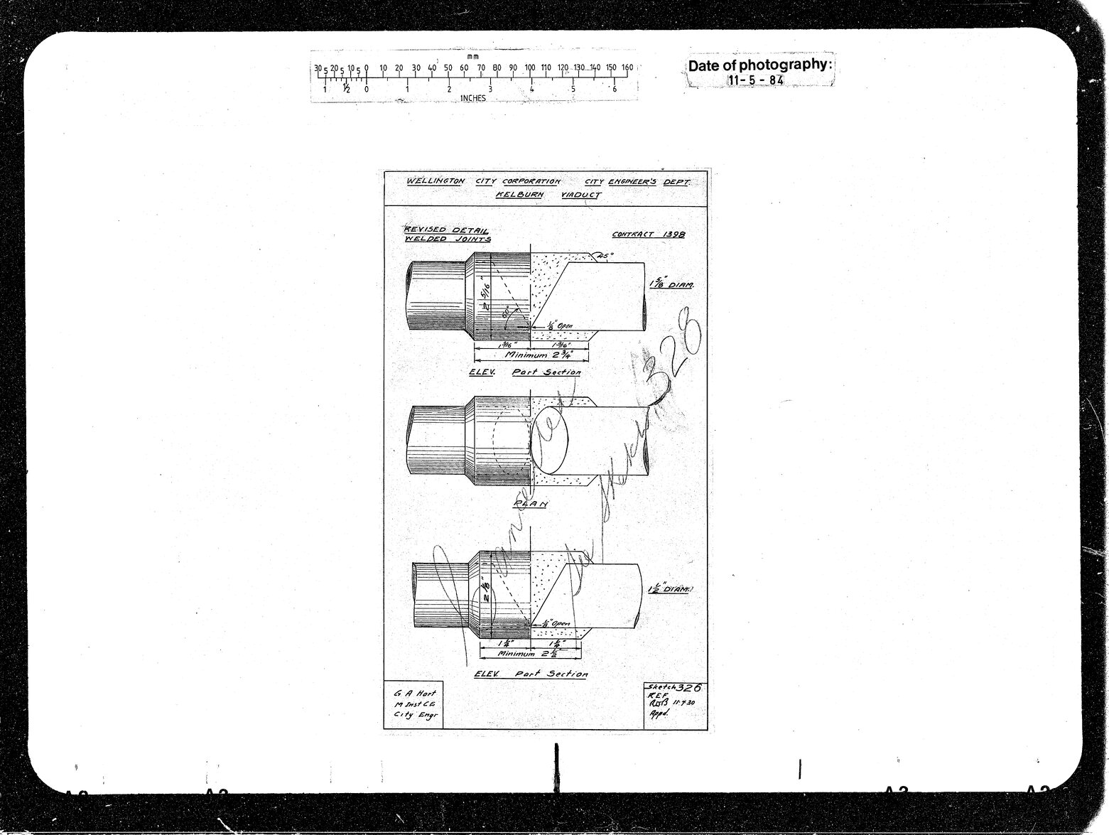 Kelburn Viaduct, Welded Joints for Tests, Revised