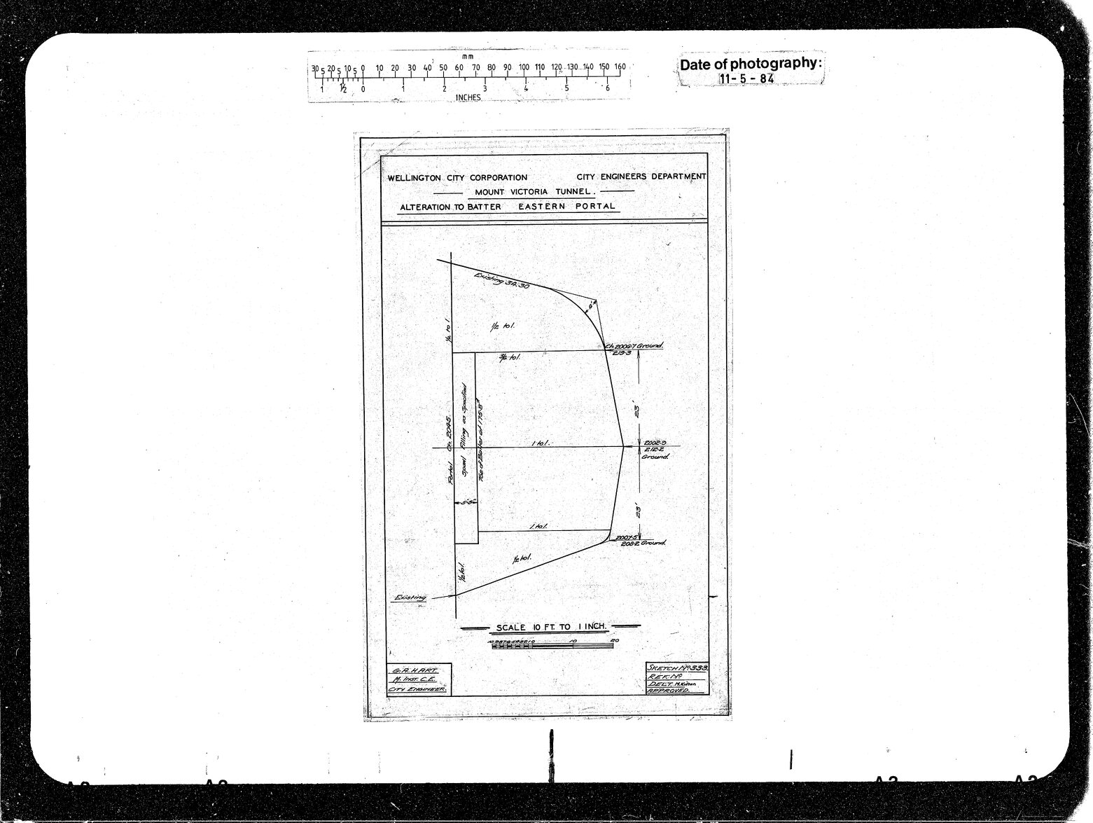 Mount Victoria Tunnel, Alteration to Batter East Portal