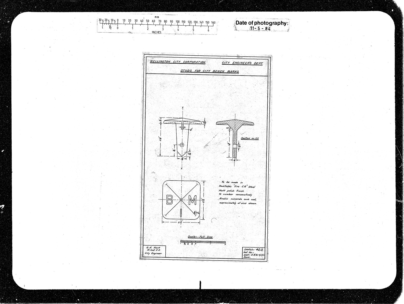 Studs for City Bench Marks