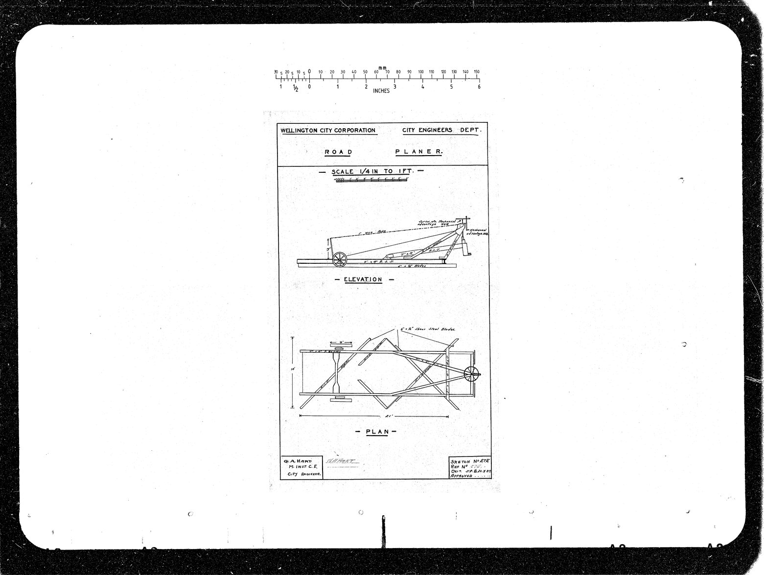 Road Planer Plan &amp; Elevation