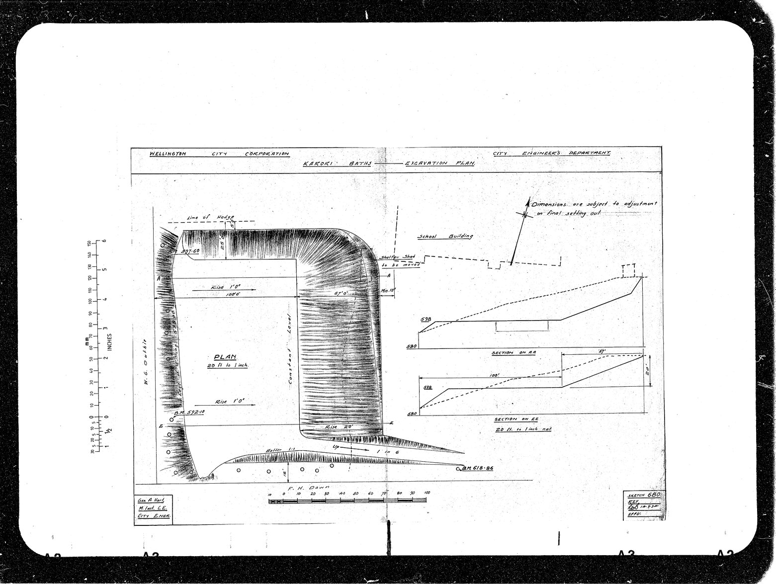 Karori Baths Excavation Plan