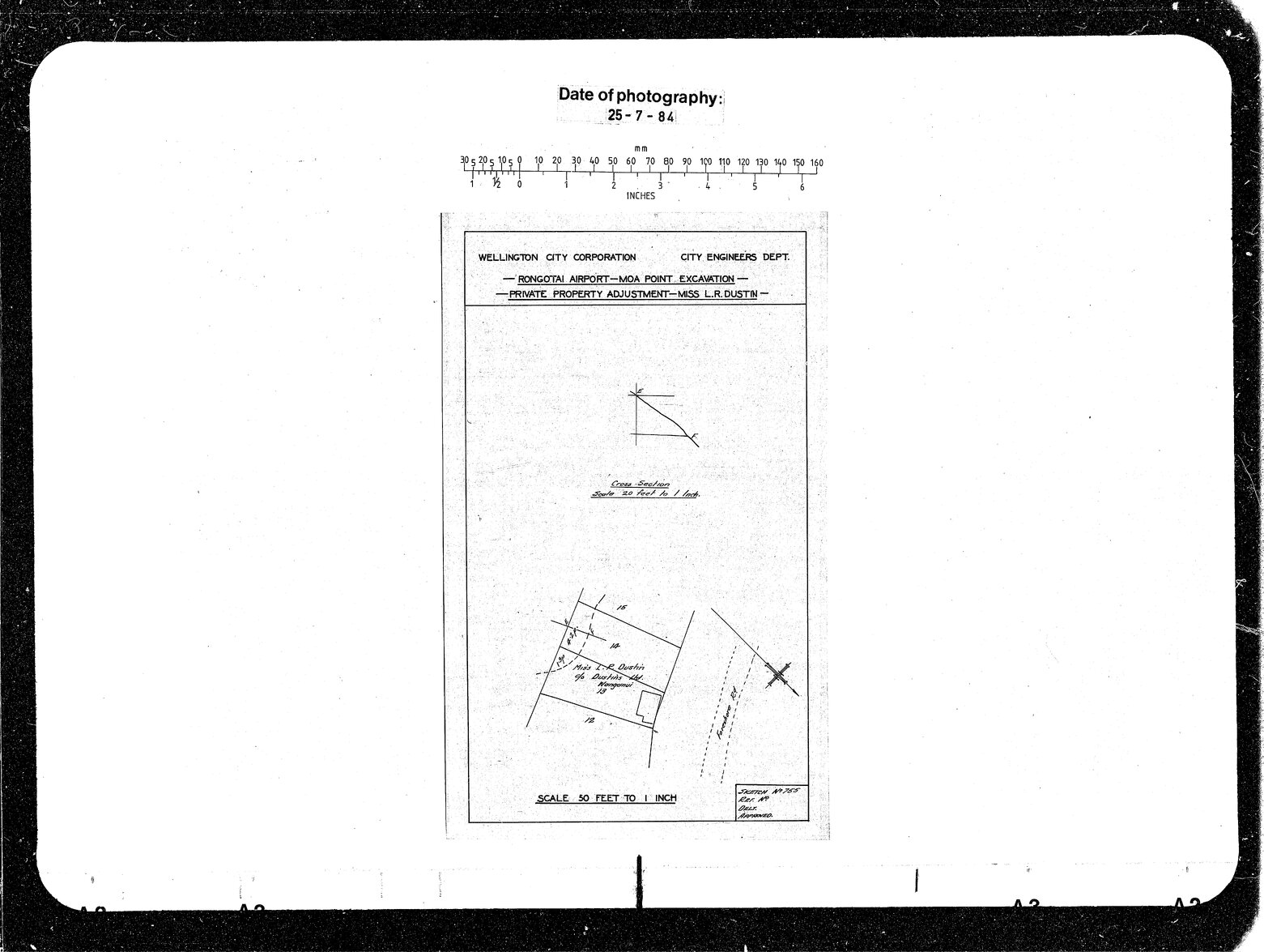 Moa Point Excavation, Proposed Adjustments, Miss L R Dustin